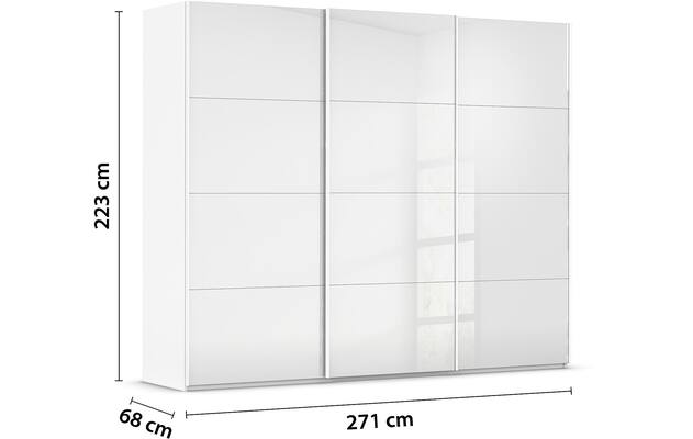 Kledingkast Finca Glans Glas