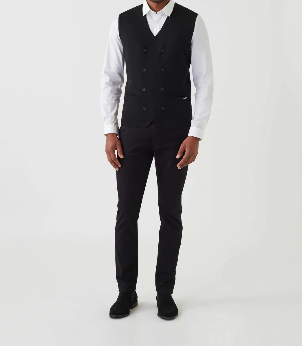 Gilet casual fantaisie noir 