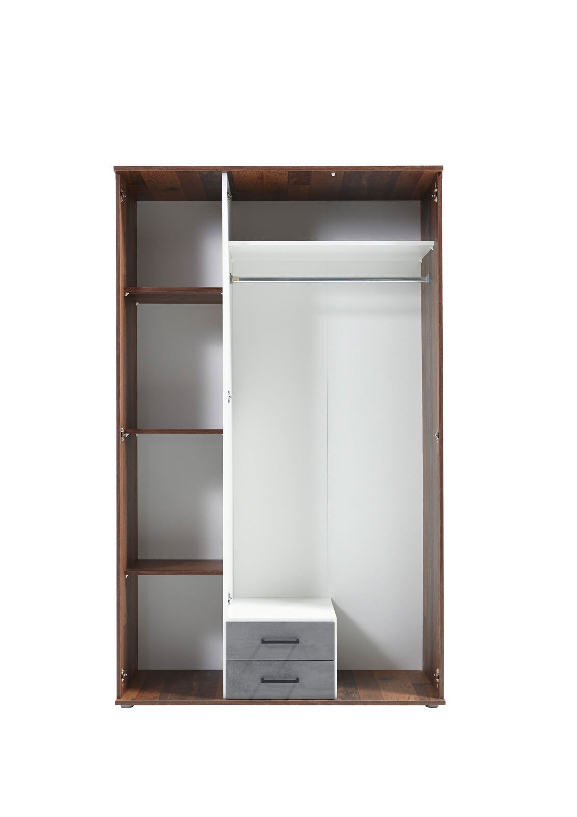 Drehtürenschrank Chicago Old Style/Betonoxid 120 x 196 x 54 cm