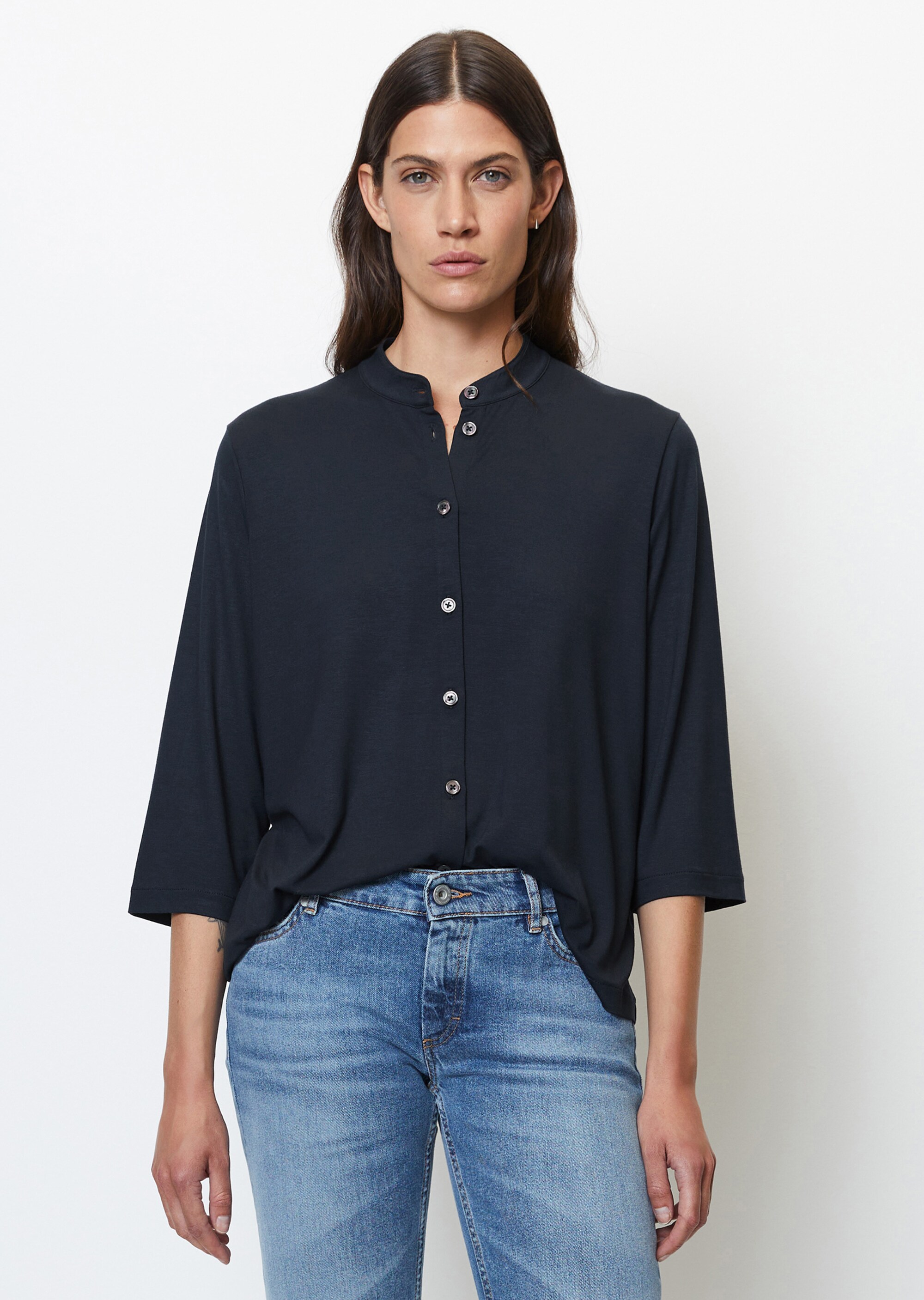 Jerseybluse loose aus LENZING™ ECOVERO™