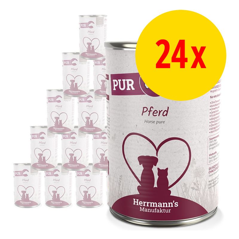 Lot Herrmann's Pure Viande Bio 24 x 400 g