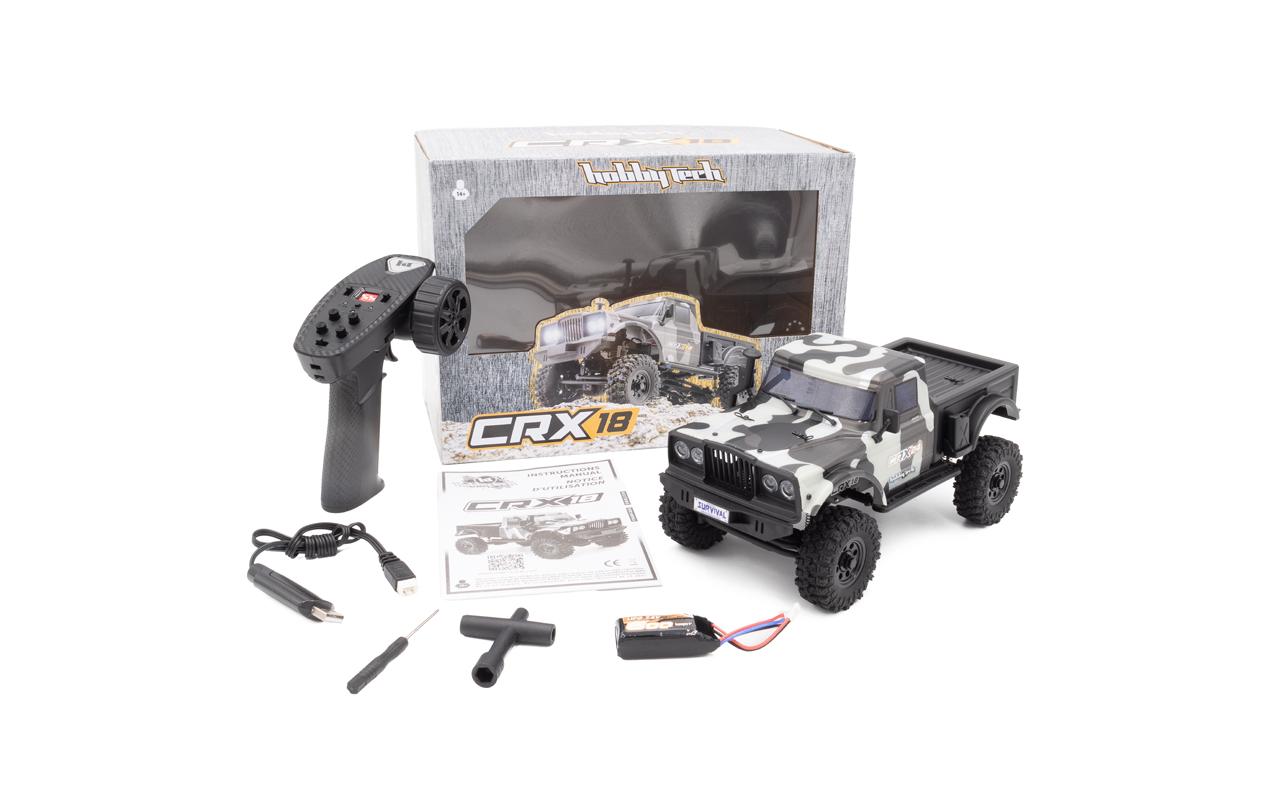 Scale Crawler CRX18 Pick-up 4WD Weiss, RTR, 1:18<br>Kleiner Rock Crawler im RTR Set