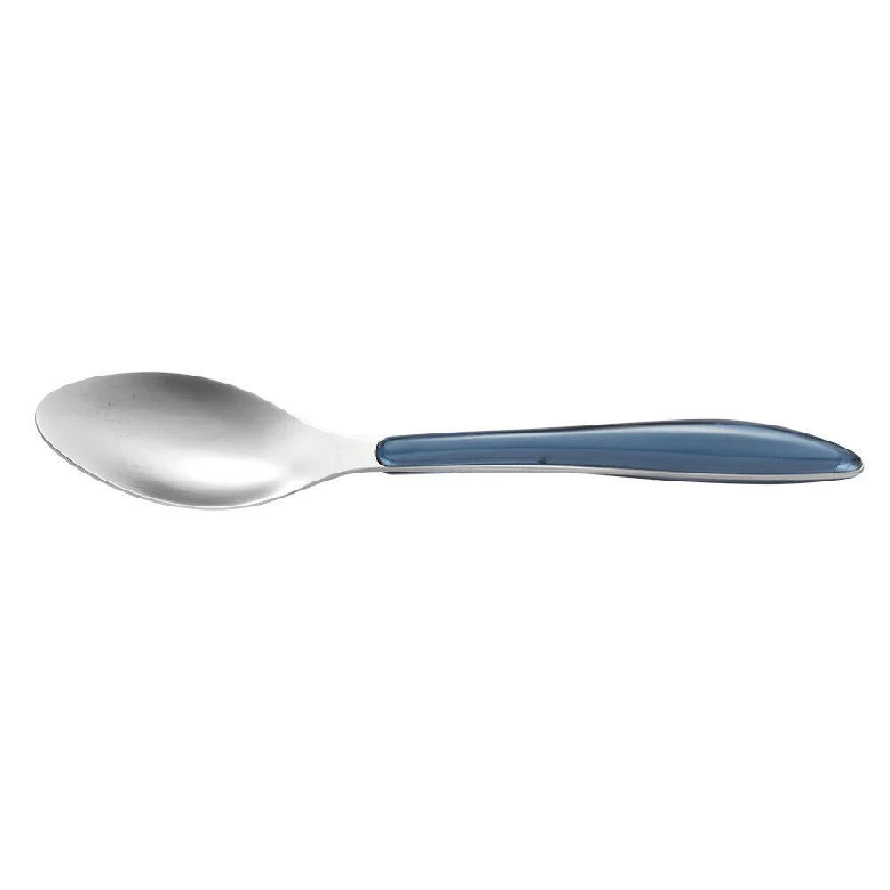 Cuillère à dessert Drop bleu acier
