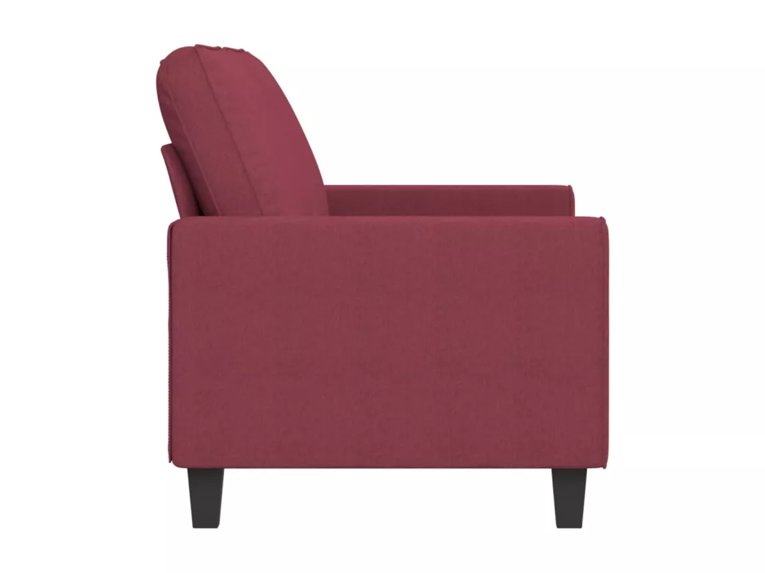 Canapé à 2 places Rouge bordeaux 140 cm Tissu