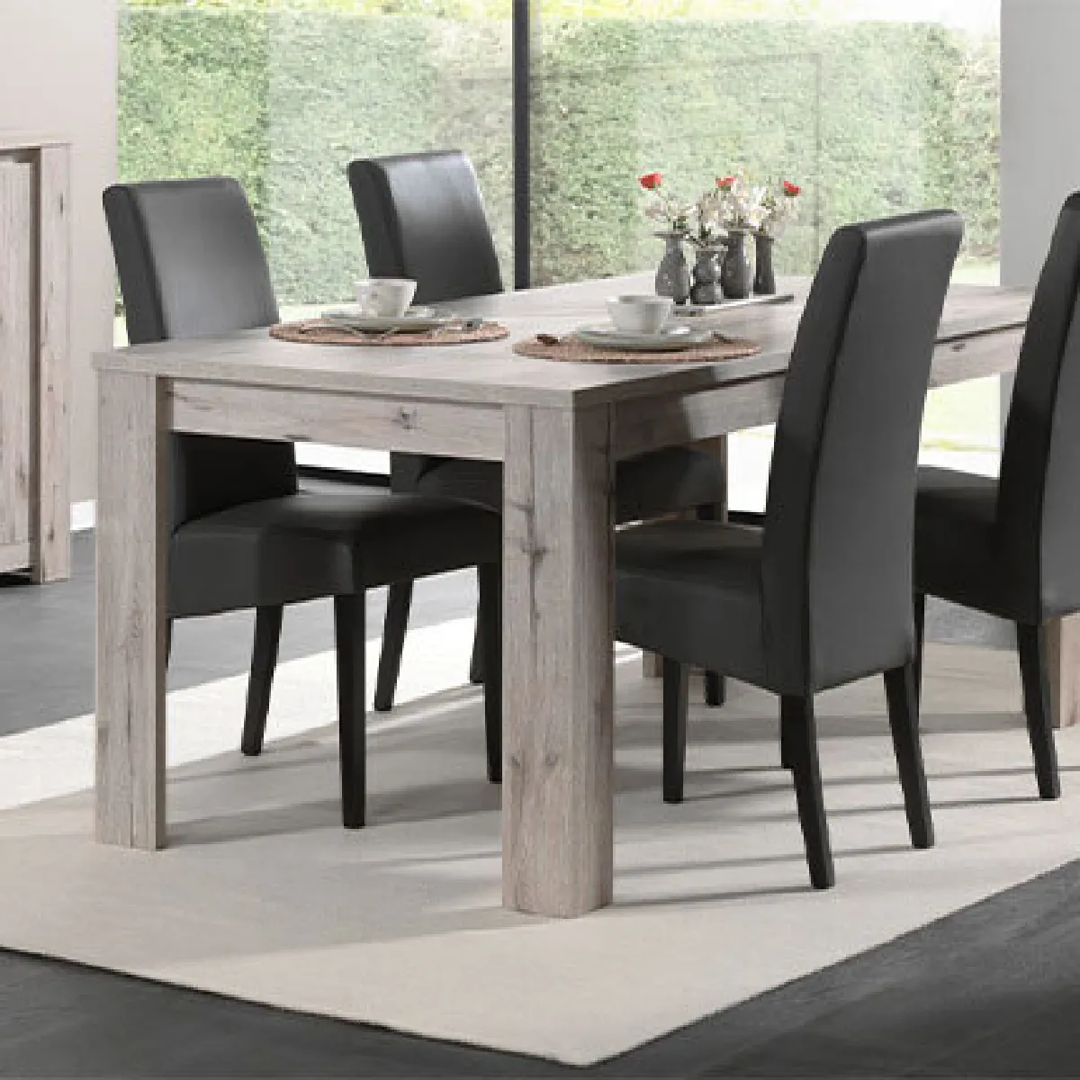 MES Ensemble table 160 cm et 4 chaises - FUMAY