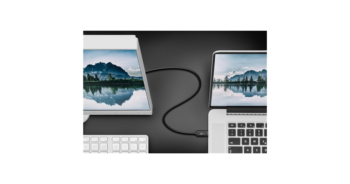 goobayUSB-C naar DisplayPort adapterkabel  (Zwart, 1,2 Meter, 4K 60Hz)