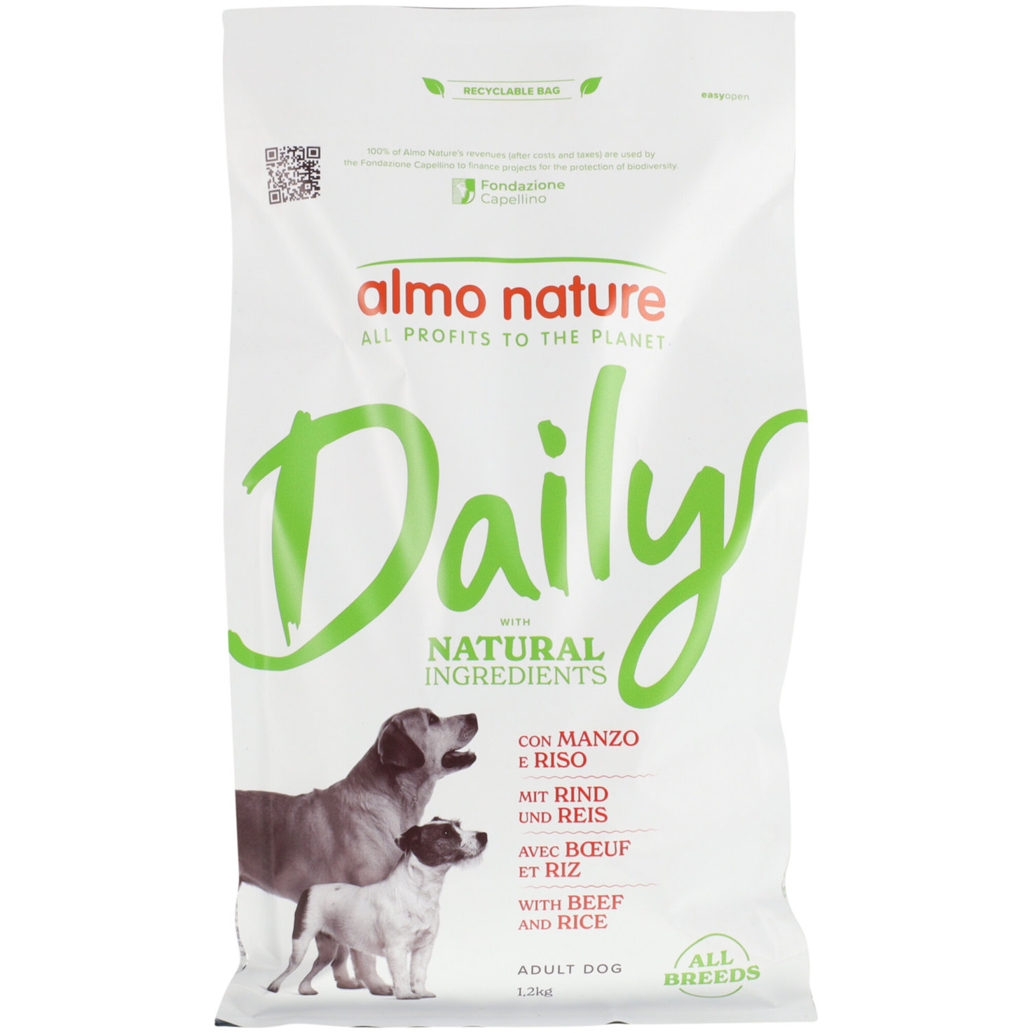 Almo Natural Daily Hunde Trockenfutter Rind & Reis