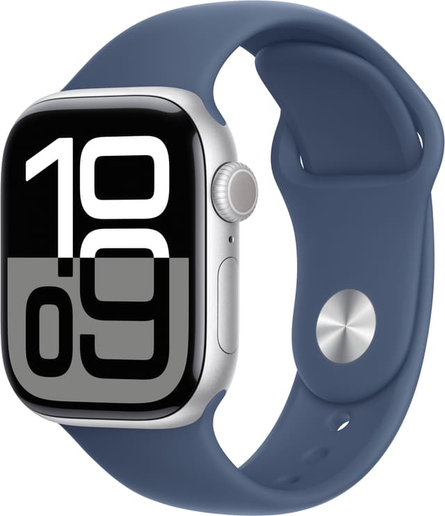 Apple Watch S10 46mm GPS+Cel (Silver Alu/Denim sportsrem) M/L