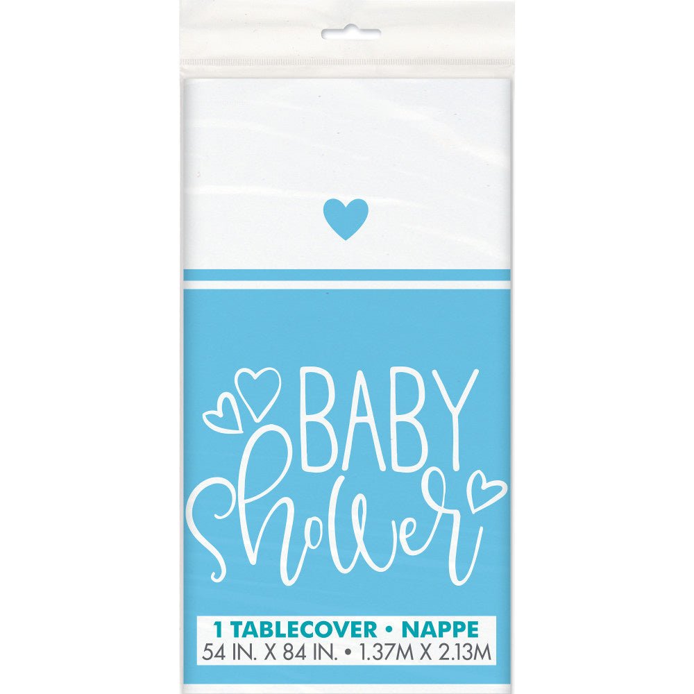 Babyshower Tafelkleed Blauw 2,13m
