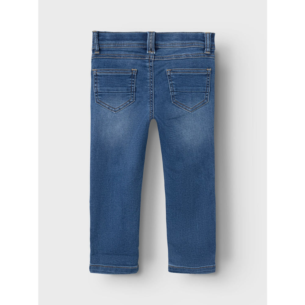 Køb Name It Dark Blue Denim Silas Slim Sweat Jeans Noos
