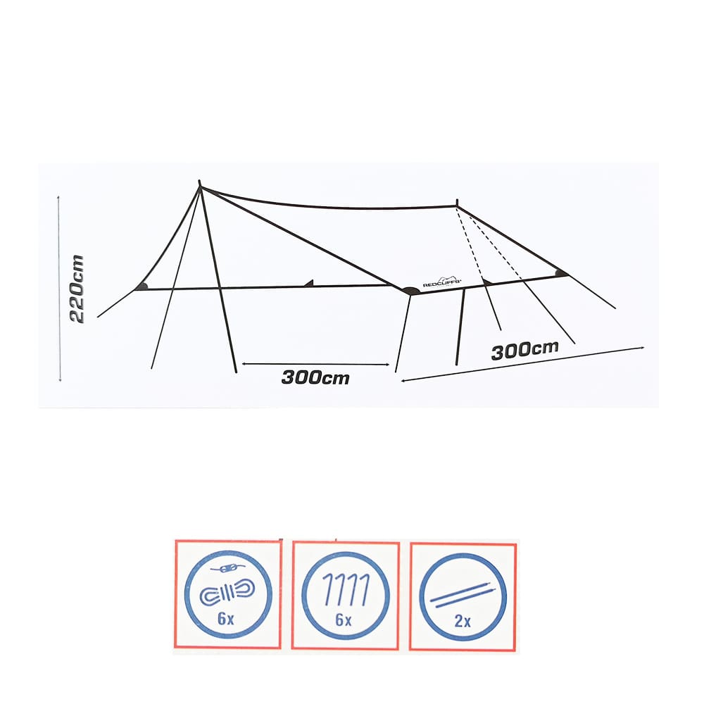 Abri bâche Canopy 300 x 300 x 220 cm