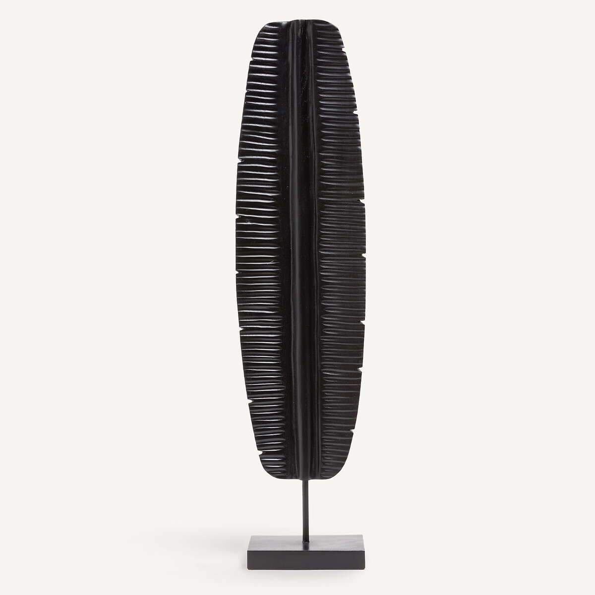 AM.PM<br>Elemento decorativo sobre pedestal, teca queimada, Tawi