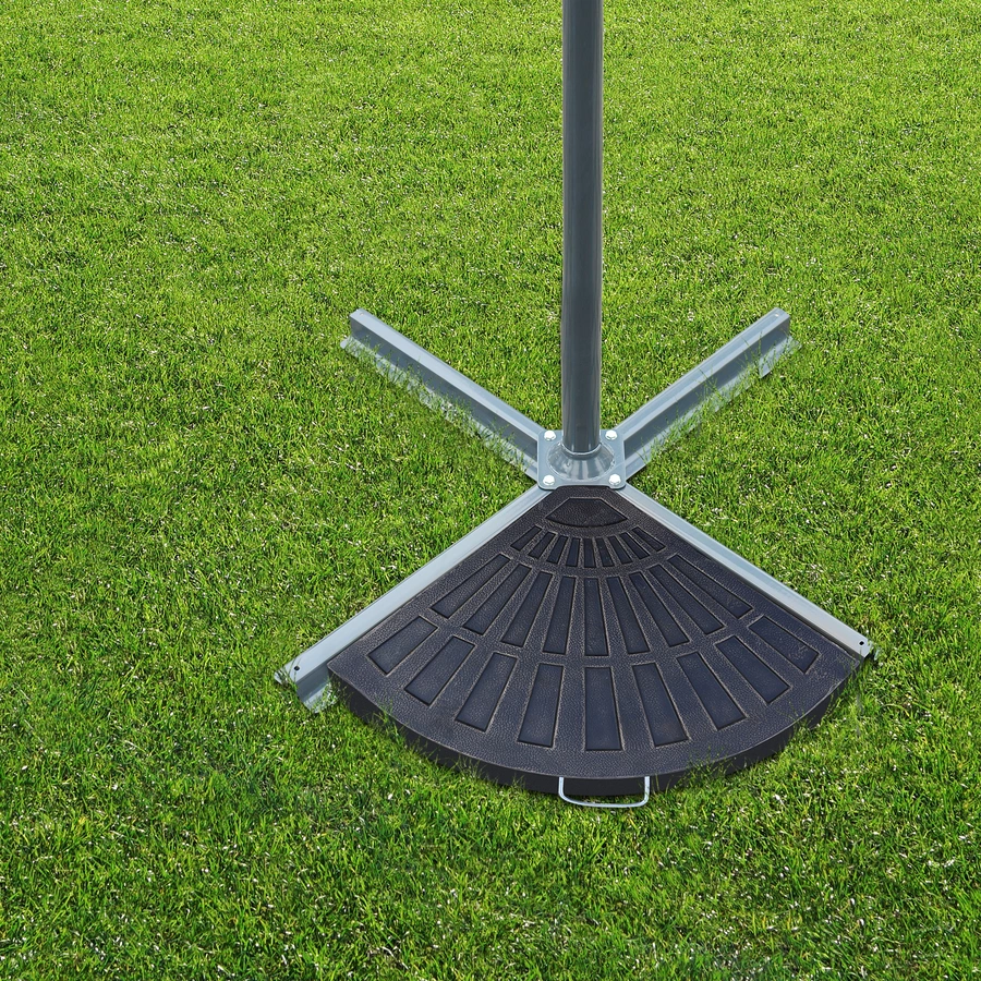 Outsunny Platten-Schirmständer mit Handgriff bronze