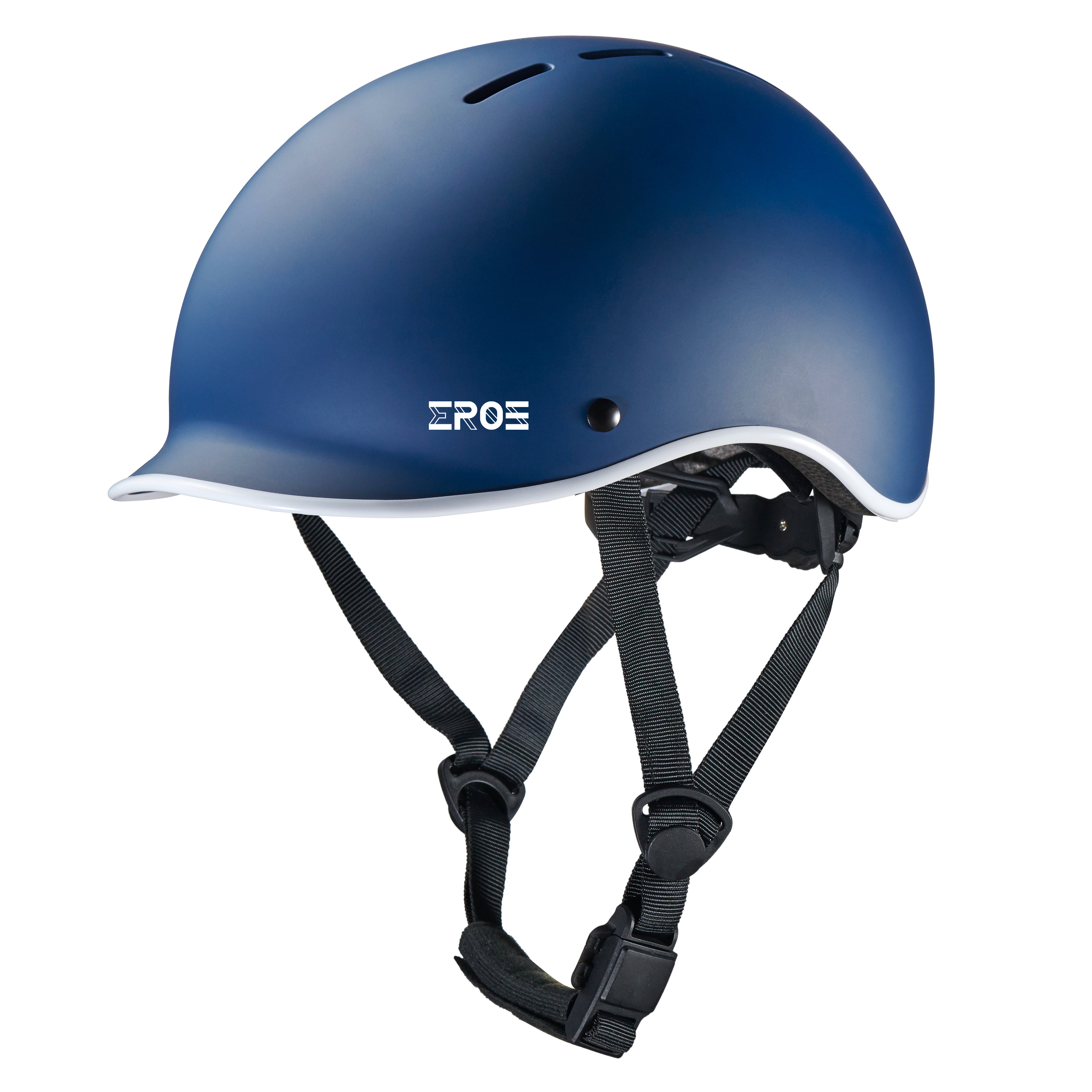 Casque Eroz Vintage Collection pour Trottinette Electrique et Vélo (Bleu\/Noir)