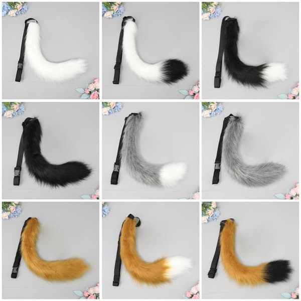 Fox Tail Plysj, kosete Fox Tail Cosplay-tilbehør