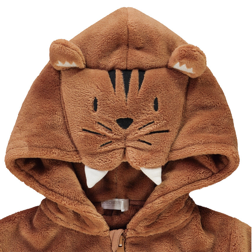 Surpyjama à capuche ludique tigre pour garçon