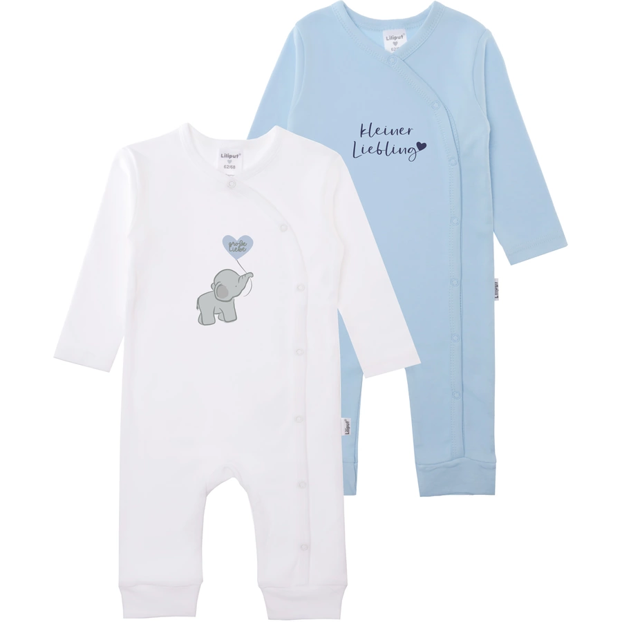 Liliput Jumpsuit im 2er Set Elefant weiss hellblau