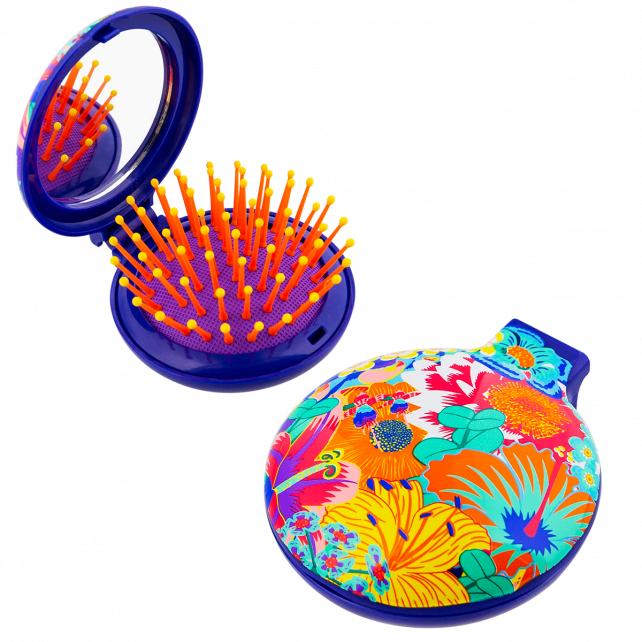 Brosse à cheveux avec miroir - Lady Retro
