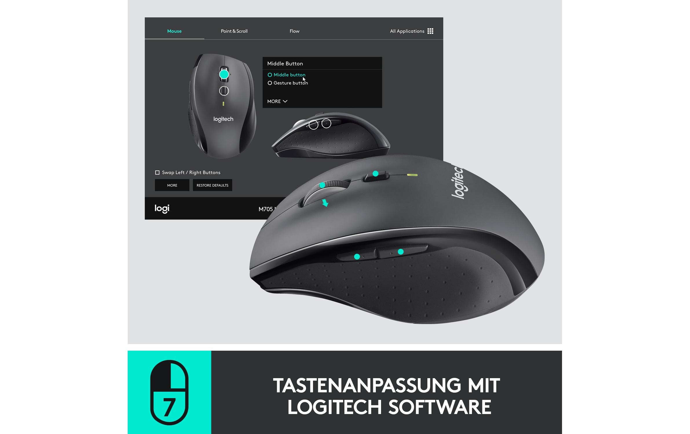 Maus M705 Marathon BulkAusdauernde Wireless-Maus
