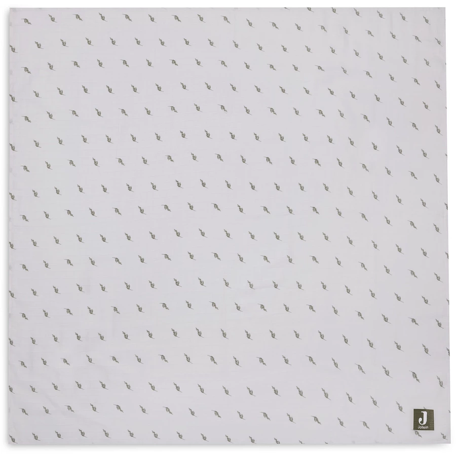 jollein Schmusedecke Musselin 115x115 cm Olive - Leaf Green