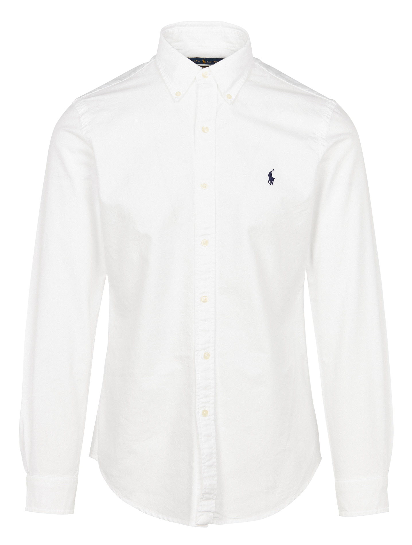 Chemise col américain slim-fit en coton | Blanc