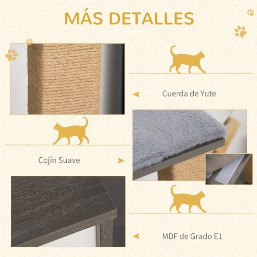 Árvore para gatos Pawhut com tocas, cinza