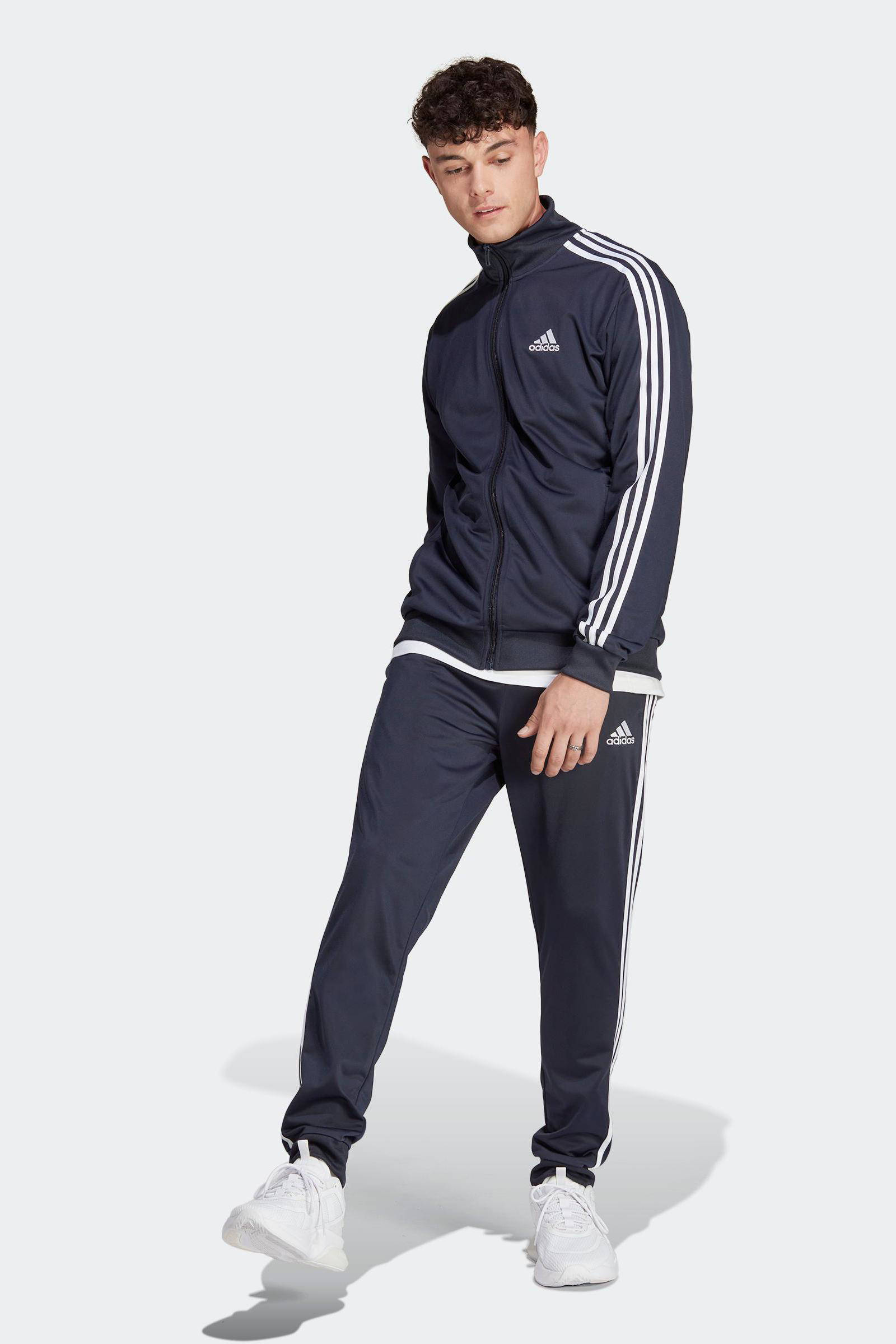 adidas trainingspak donkerblauw/wit