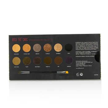 YBF Beauty Rock The Croc Eyeshadow Palette (12x Eyeshadow, 1x Double Ended Eyeshadow Brush)  12x0.8g/0.03oz