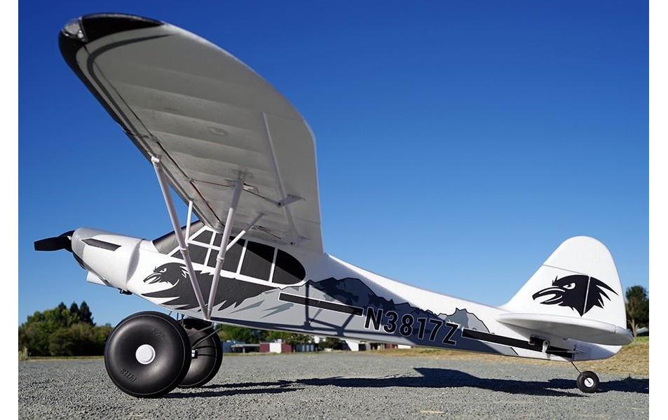 Motorflugzeug Piper PA-18 Super Cub 1700 mm Gyro PNP<br>Piper Buschflieger mit Offroad Fahrwerk und Schwimmer