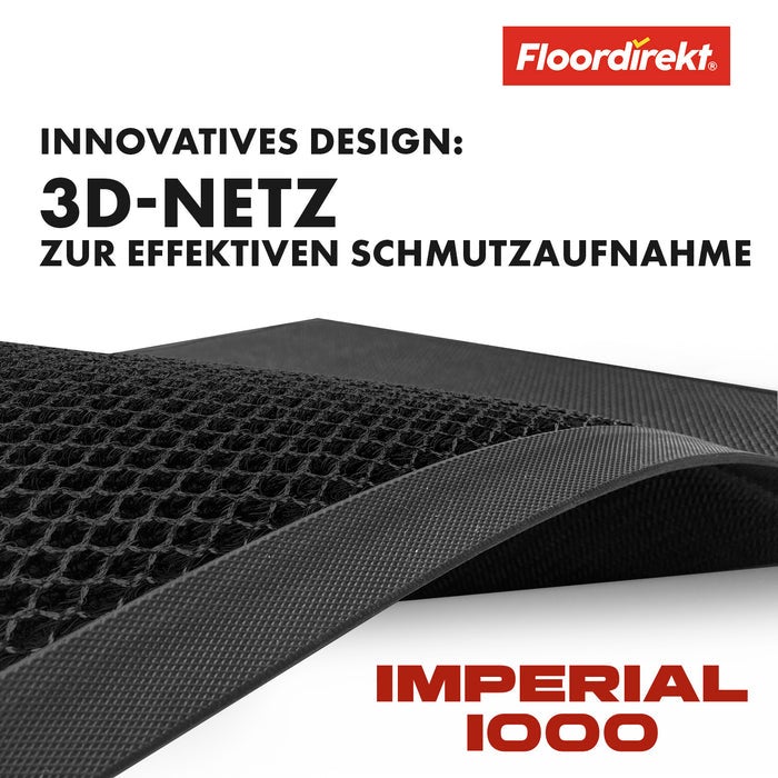 Deurmat Imperial 1000 - Innovatief 3D-gaas voor effectieve filtratie - Zwart / 60 x 90 cm