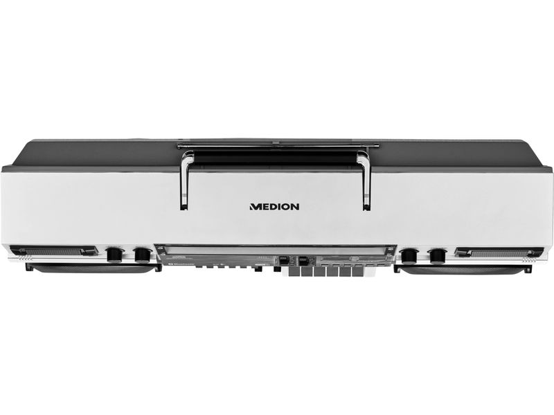 Medion Radio/CD-Player LIFE P66538 Retro-Boombox Silber Retro-Kassettendeck mit DAB  und Bluetooth