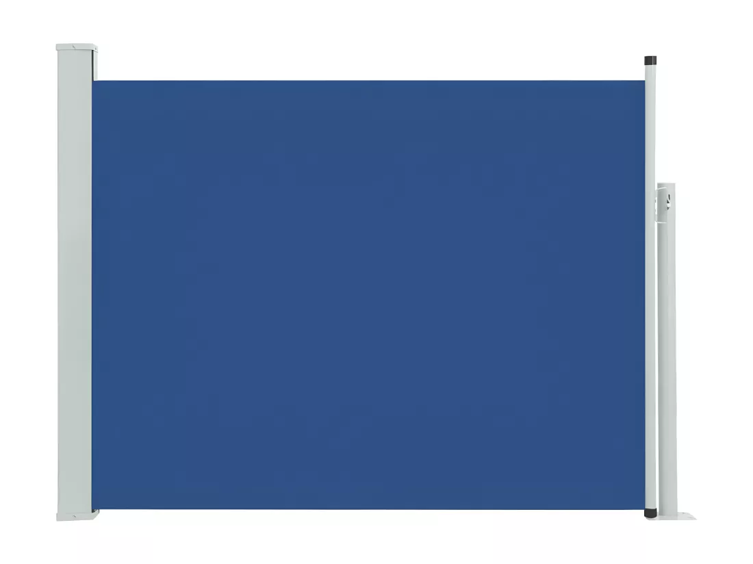 Auvent latéral rétractable de patio 140x500 cm Bleu