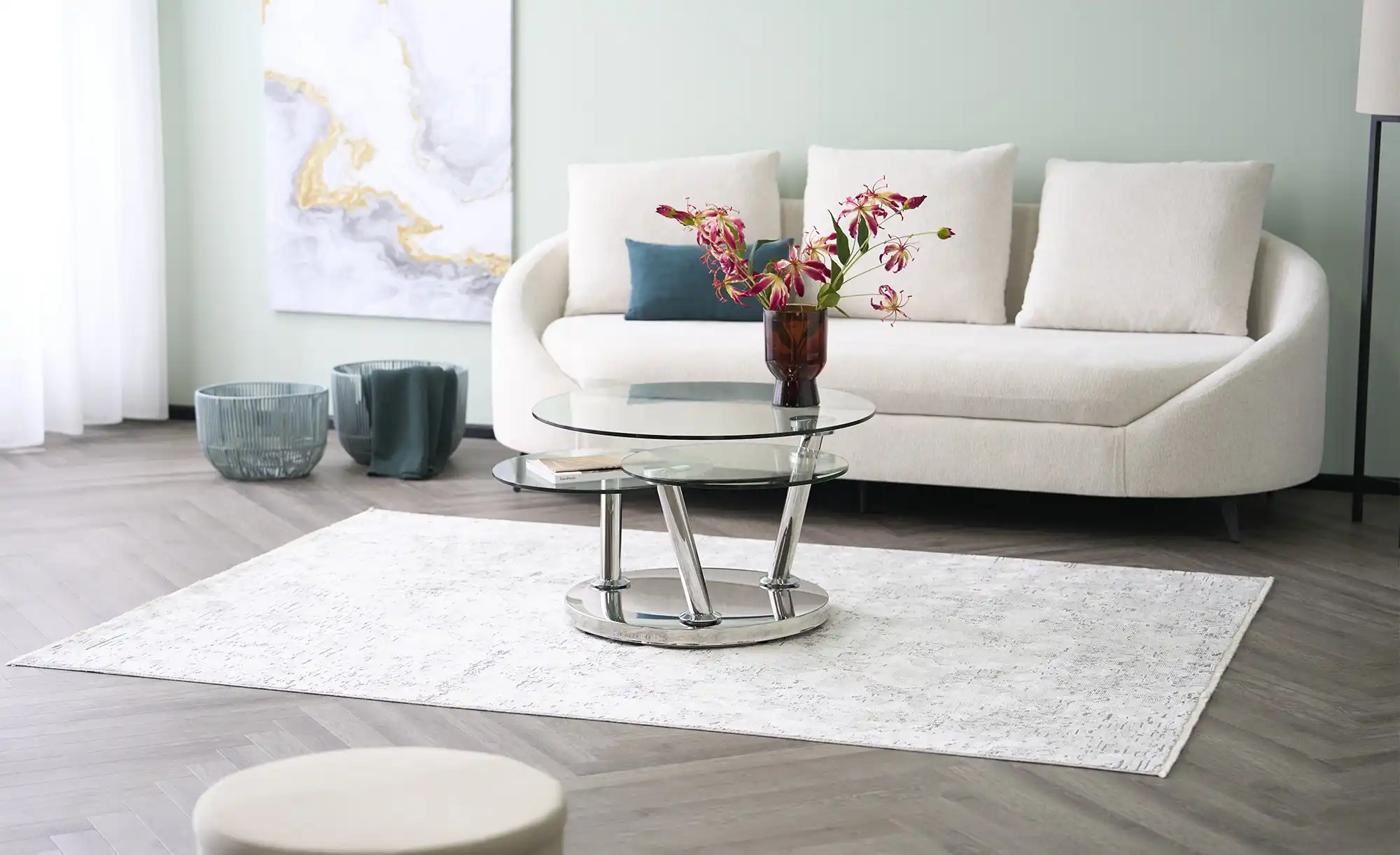 Couchtisch mit drehbaren Tischplatten Conigli