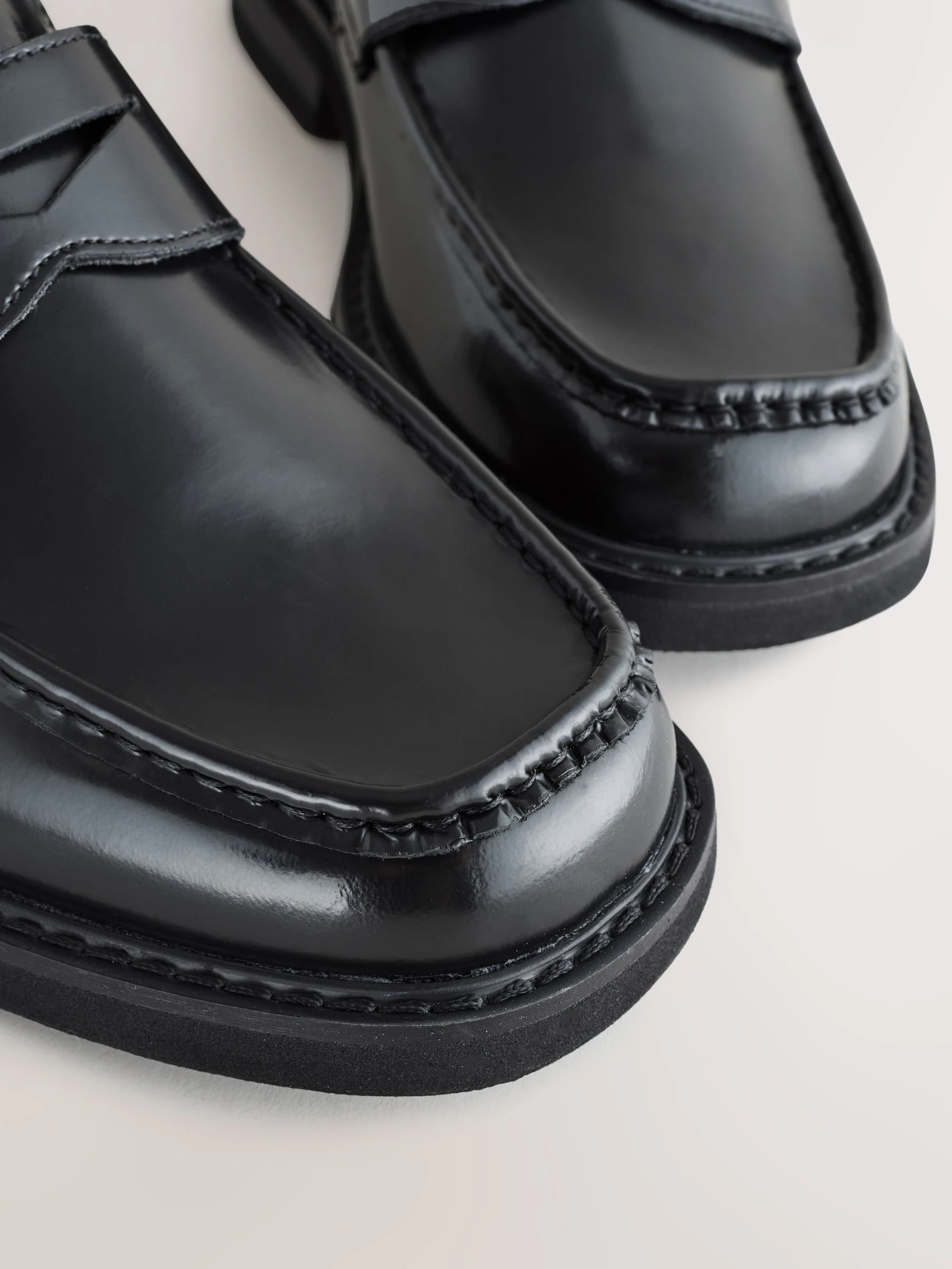 Zwart - Loafers met rechte neus
