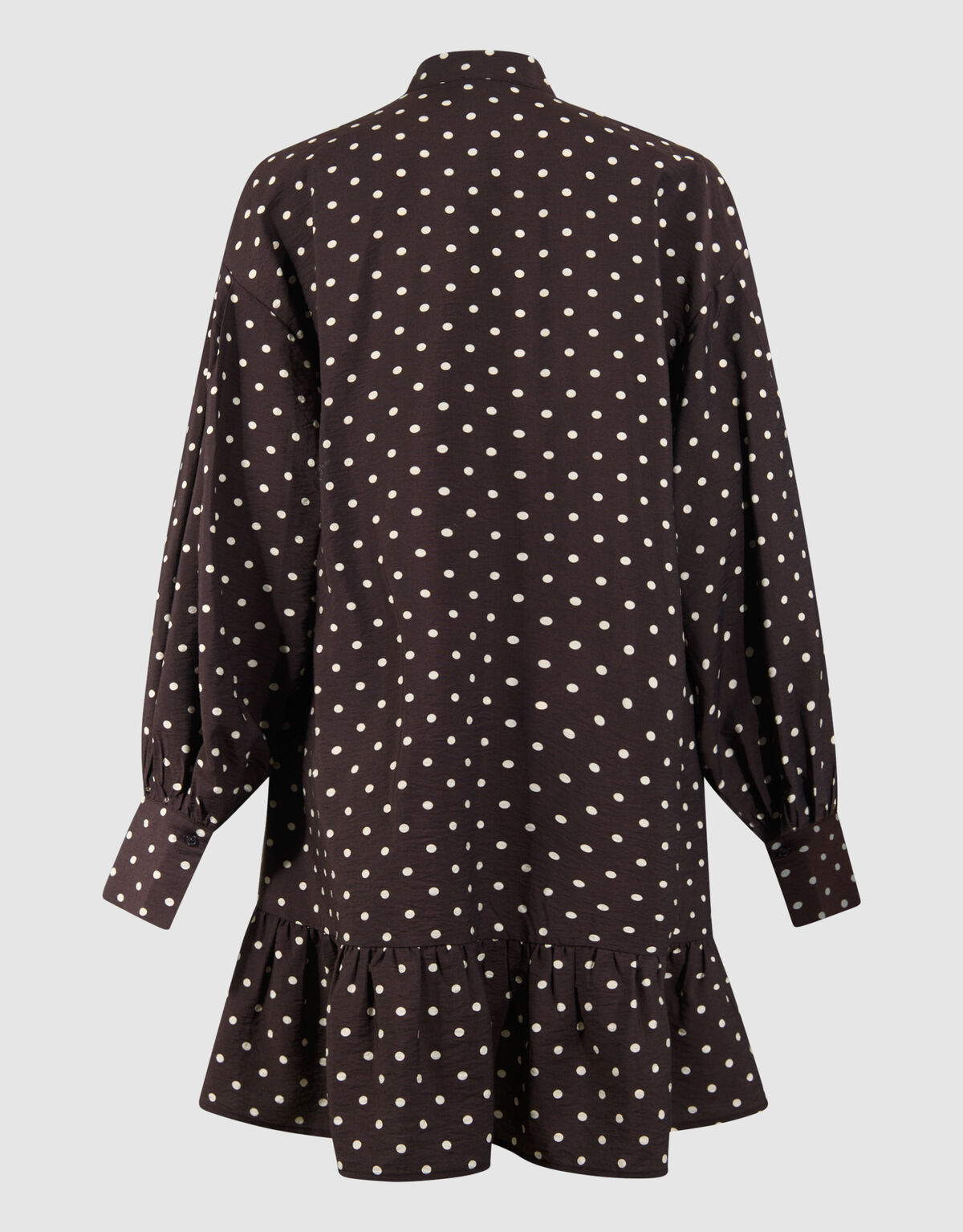 Polkadot Mini Jurk Donkerbruin