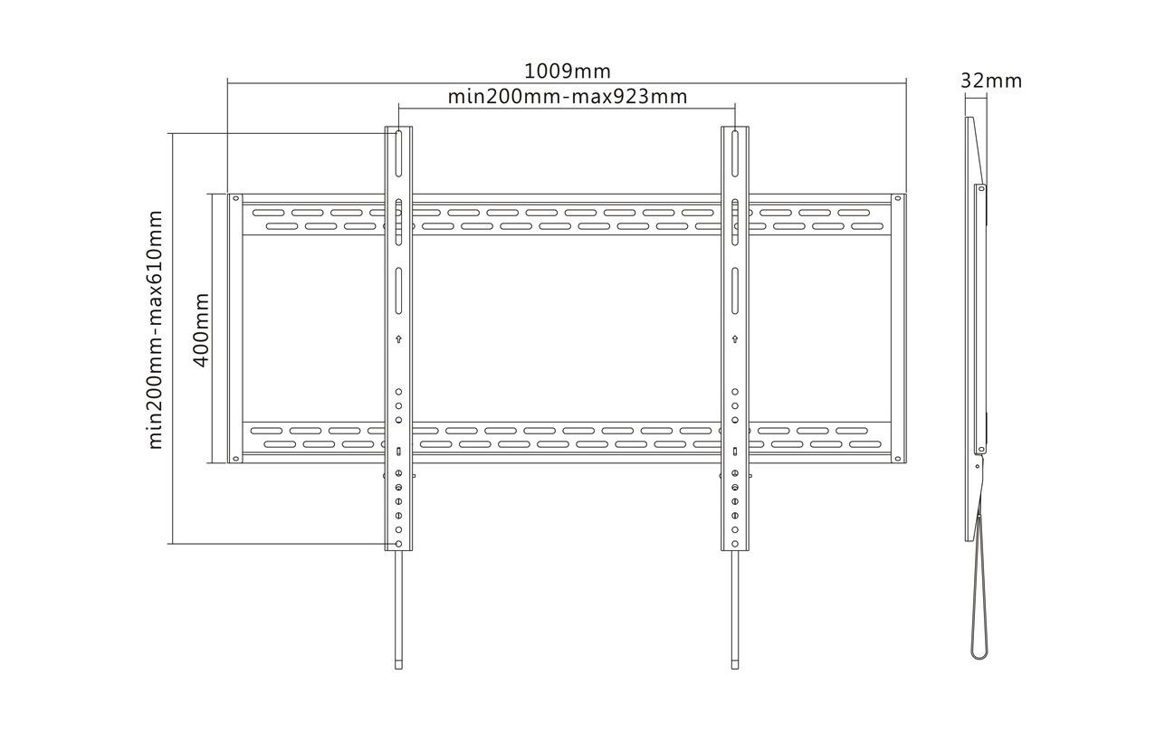 Wandhalterung Universal Wallmount HD 100 kg 900 x 600MB Wandhalterung bis 100