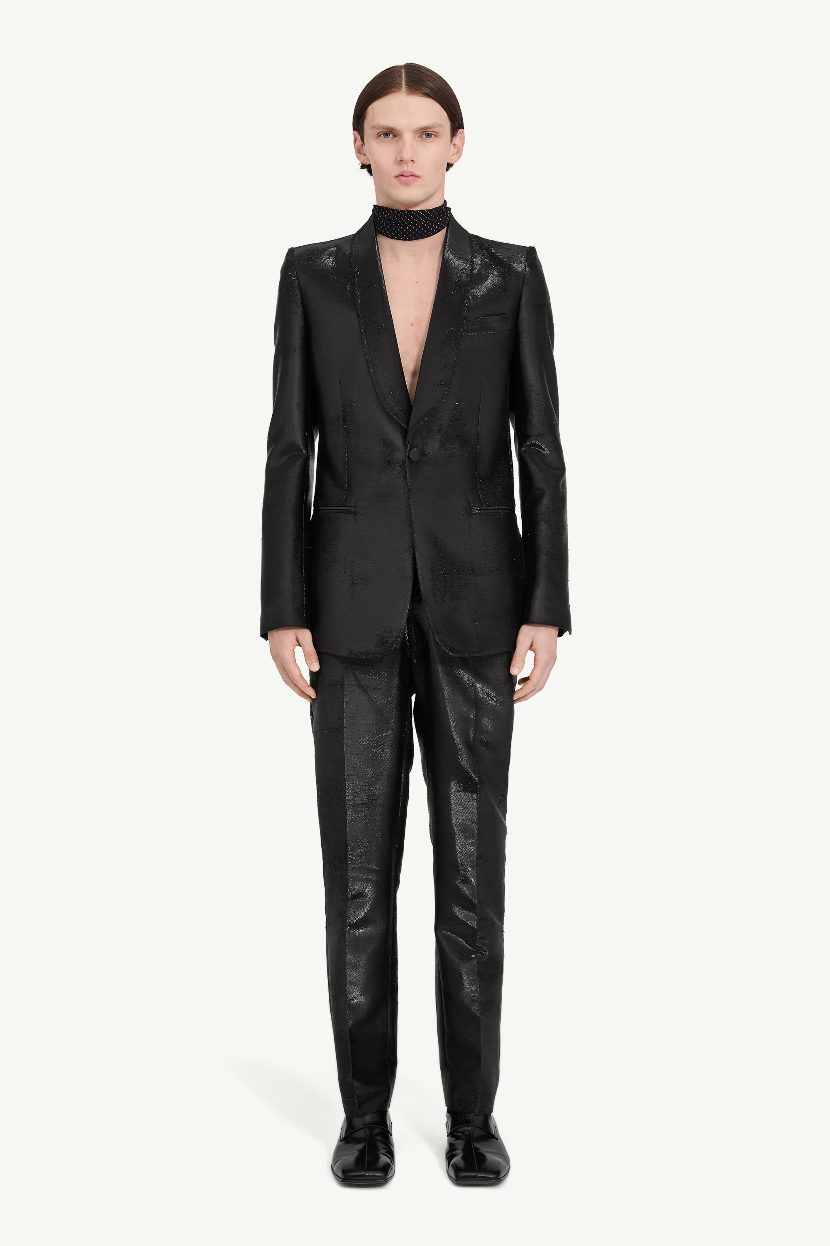 Pantalon en jacquard en coton pour homme | MM6 Noir