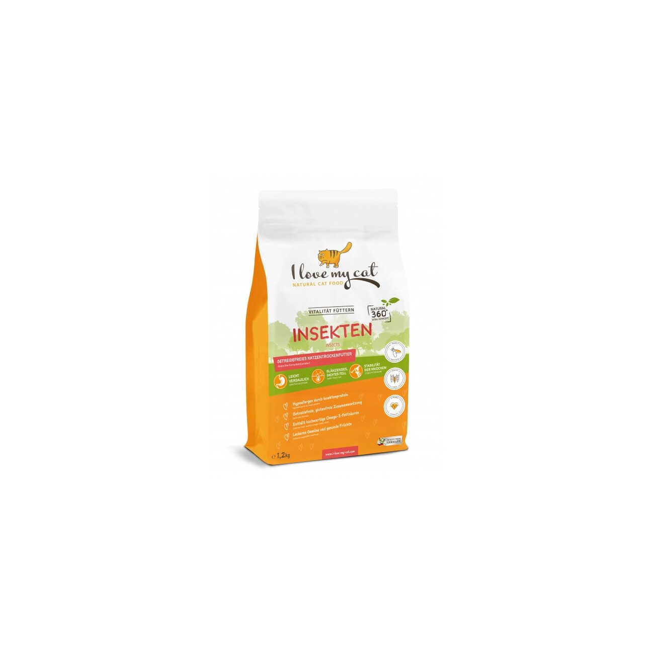 I love my cat Futterset mit Insektenfutter für ernährungssensible Katzen mit Gewichtsproblemen