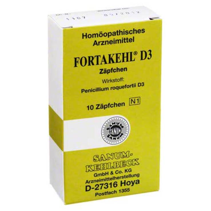 Fortakehl D 3 Suppositorien, 10 St