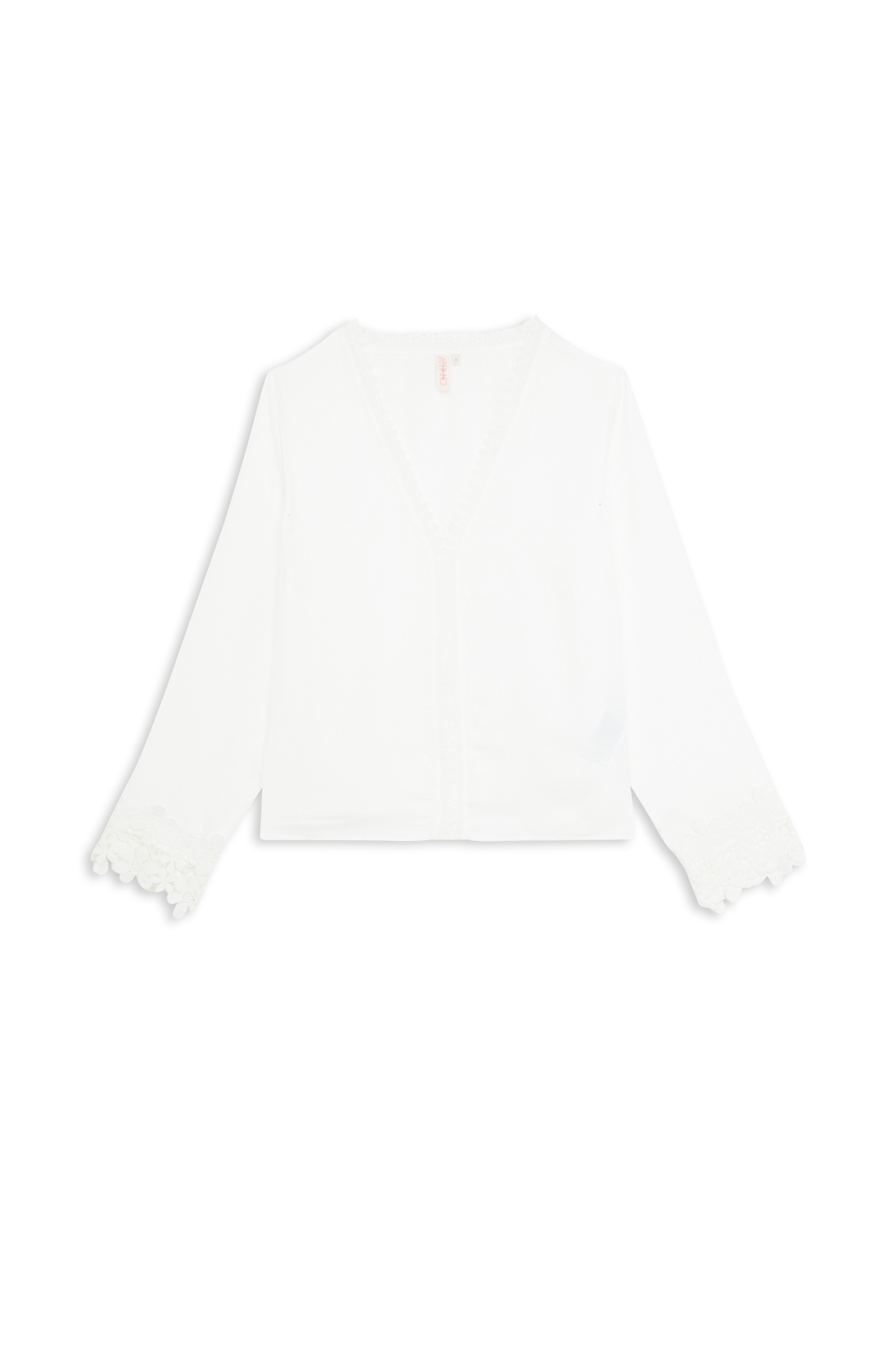ONLY Top ONLMOLLY LS V-NECK LACE TOP WVN CS Beige