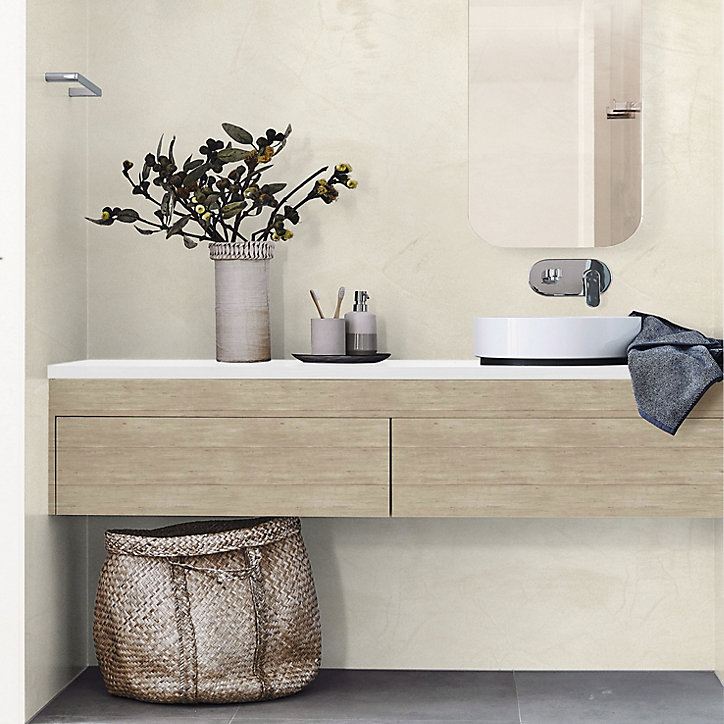 Enduit à la chaux effet marbré Maison Déco Tadelakt argile blanche 5L