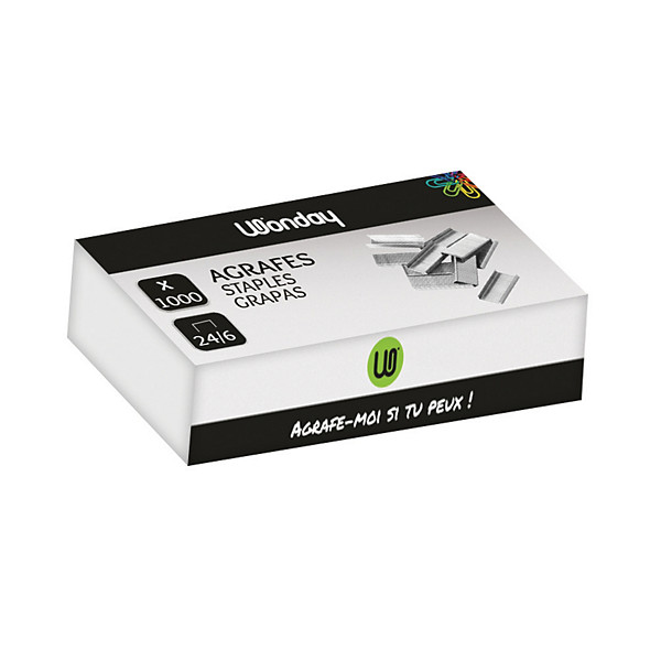 1000 agrafes galvanisées standard  24/6 Wonday