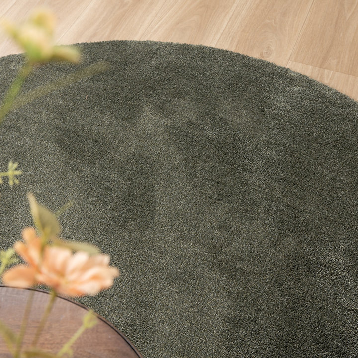 Rond wasbaar vloerkleed - Clean Groen | Praktisch!