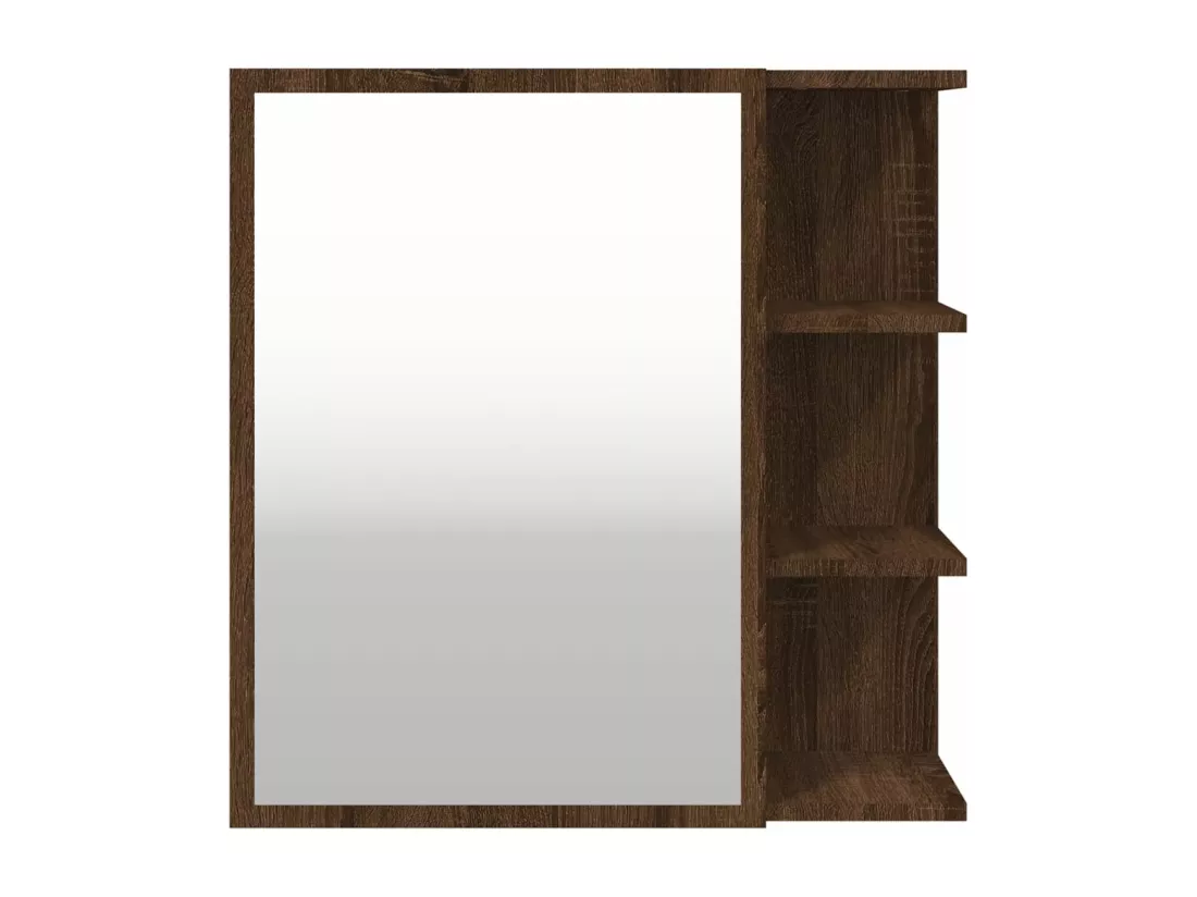 Armoire à miroir de salle de bain Chêne marron 62,5x20,5x64 cm
