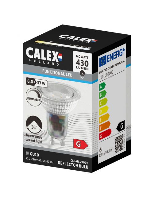 Calex Led Reflector Gu10 Halogen Look 6w 430lm - Lichtbron -