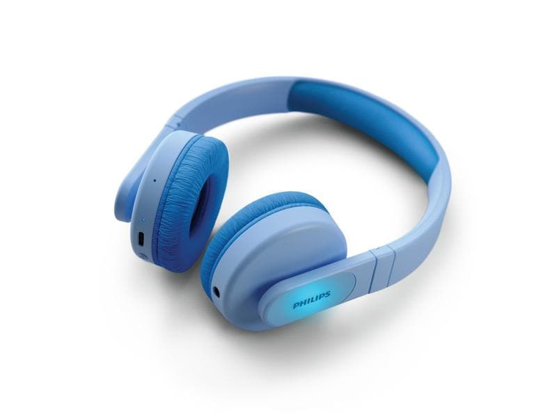 Philips Wireless On-Ear-Kopfhörer TAK4206BL/00 Blau Kabellose On-Ear-Kopfhörer für Kinder Hell und auffällig