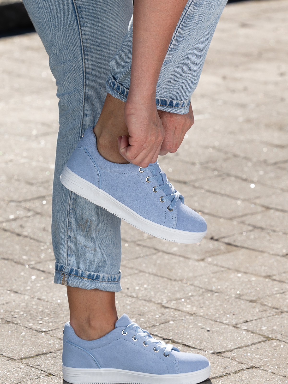 Gorbio Low Suede Blue - Trapes Sko