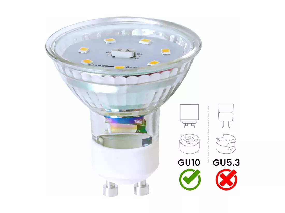 NETTLIFE Lot de 6 ampoules LED GU10 Blanc neutre 5 W, remplace une ampoule 50 W 4000 K économie d'énergie angle de faisceau 110° spot non dimmable