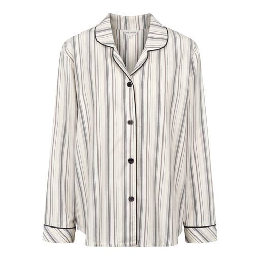 Lady Avenue Bamboo Flannel Pyjamas, Deer/Rose Stripes, L