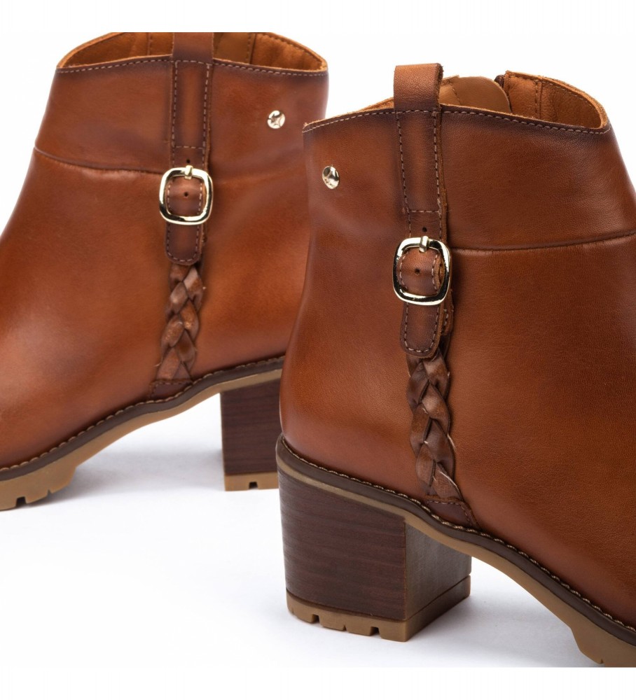 Botas de cano curto Pikolinos Llanes em couro marrom - Altura do salto: 6 cm -
